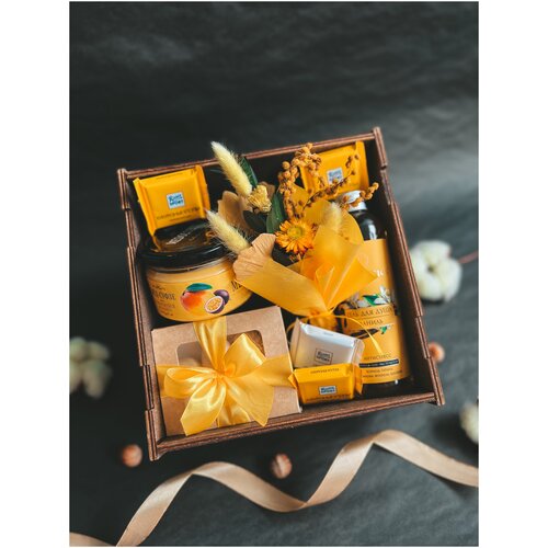 Подарочный набор bon marche spb женский в деревянной коробке/ подарок для девушки подарок на день рождения / лучший презент