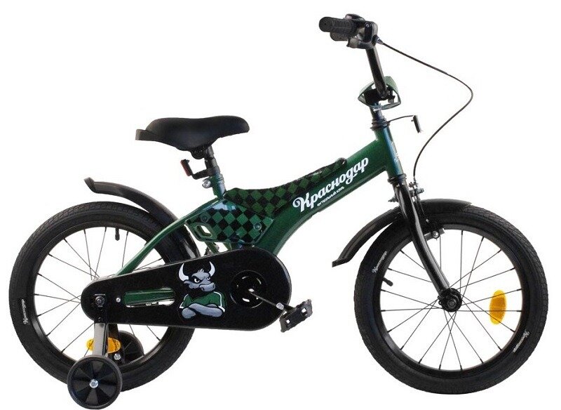 Велосипед 16" краснодар, зеленый/черный