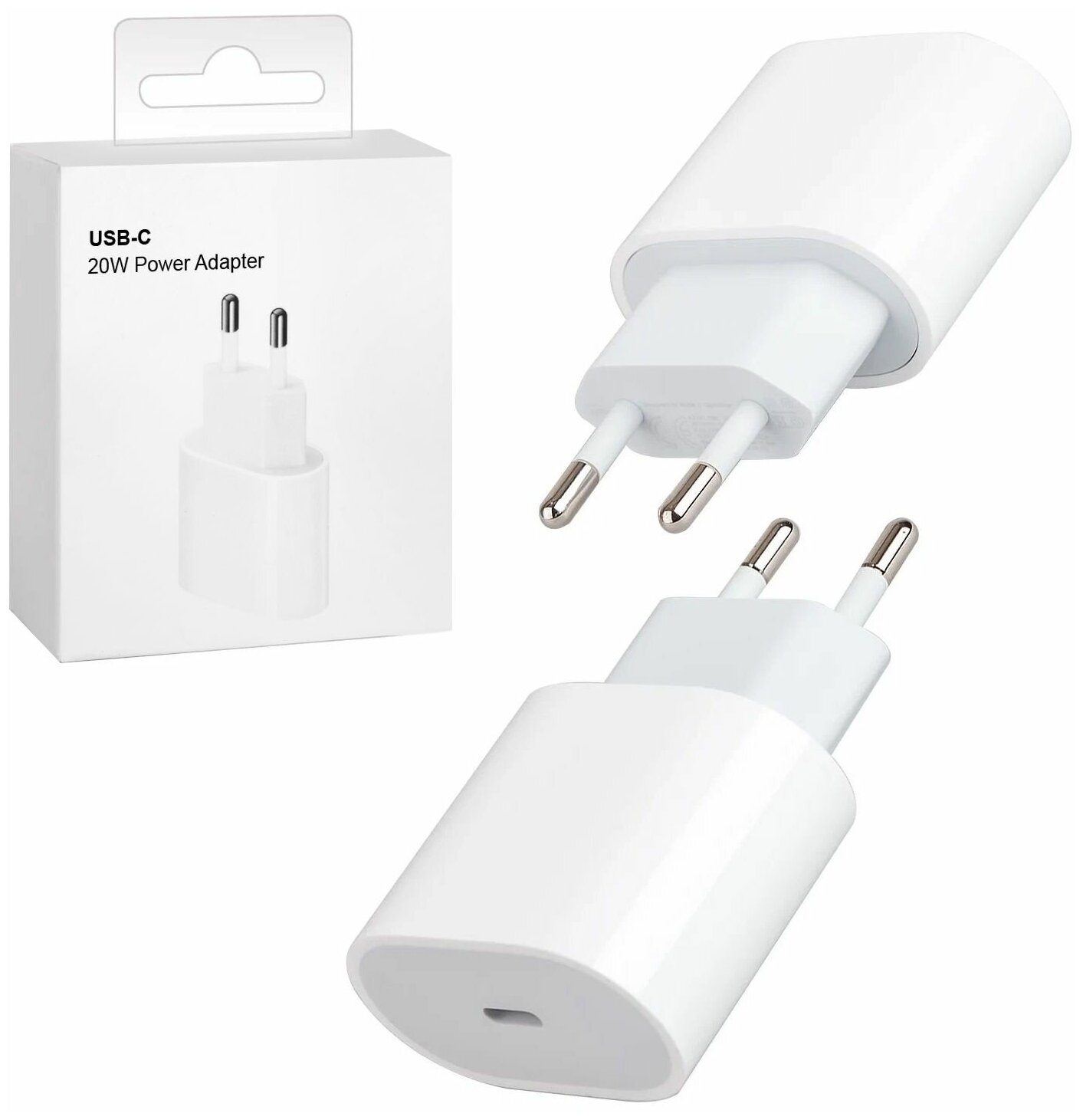 Адаптер для зарядки телефона/Сетевое зарядное устройство/ Быстрая зарядка для IPhone / iPod / iPad /для андроид / Вход Type-C/ 20 W