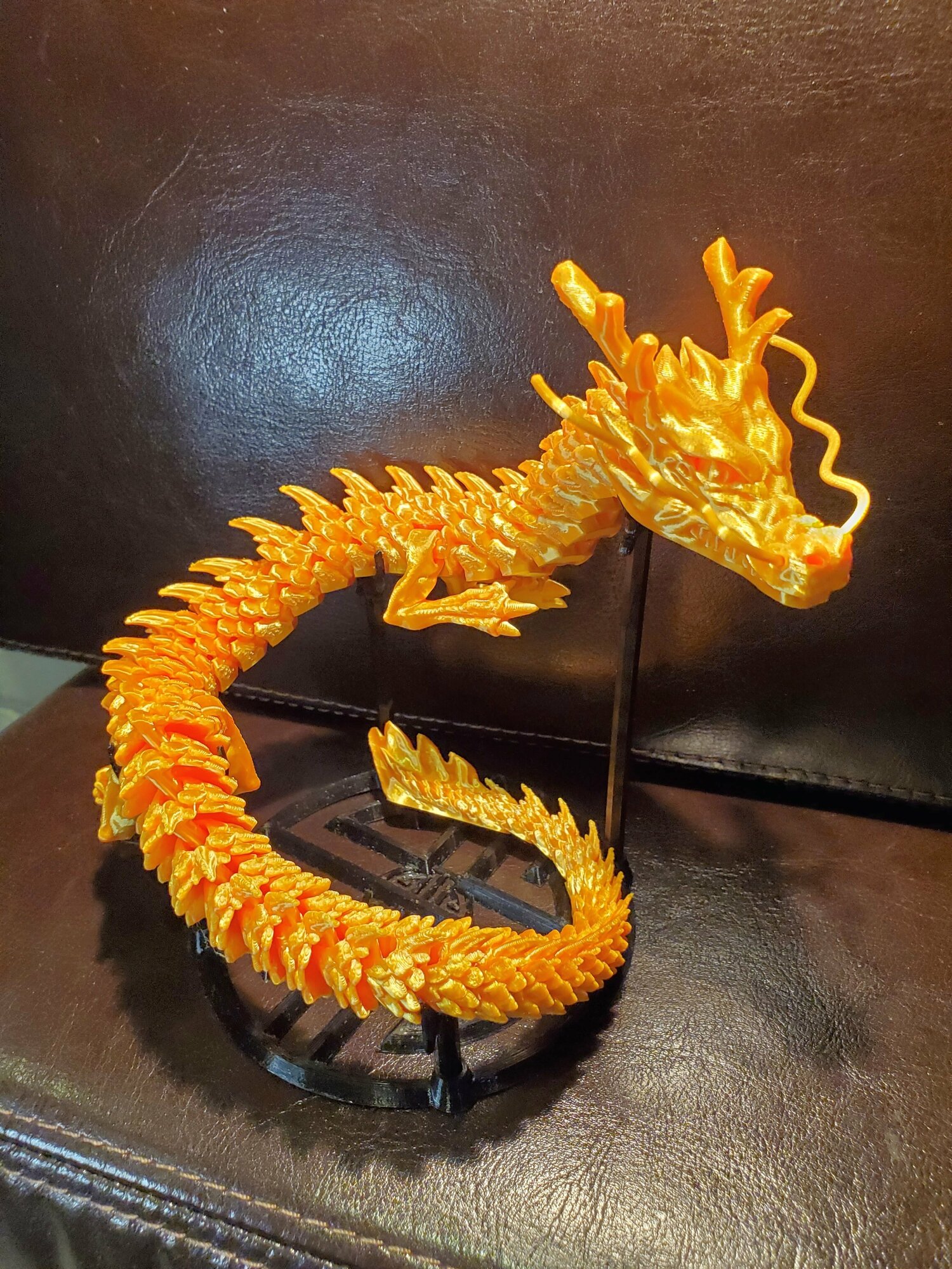 Китайский водный дракон, гибкая игрушка-антистресс, цвет золотой