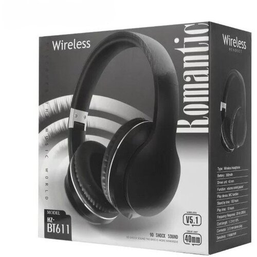 Беспроводные наушники Bluetooth 51 C функцией активного шумоподавления Со встроенным микрофоном Black 890₽