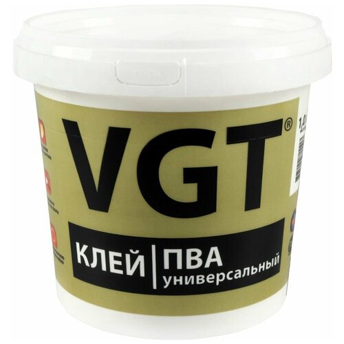 Клей ПВА универсальный VGT/ВГТ, 2,5 кг, 1 шт клей пва vgt вгт водостойкий 1 кг