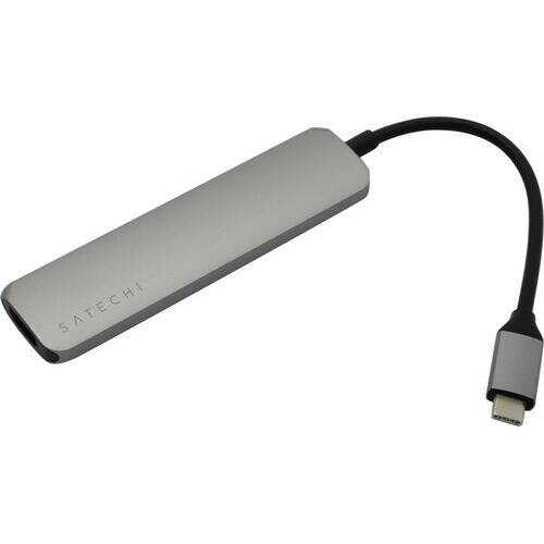 USB-концентратор Satechi Slim Aluminum Type-C Multi-Port Adapter 4K разъемов: 4