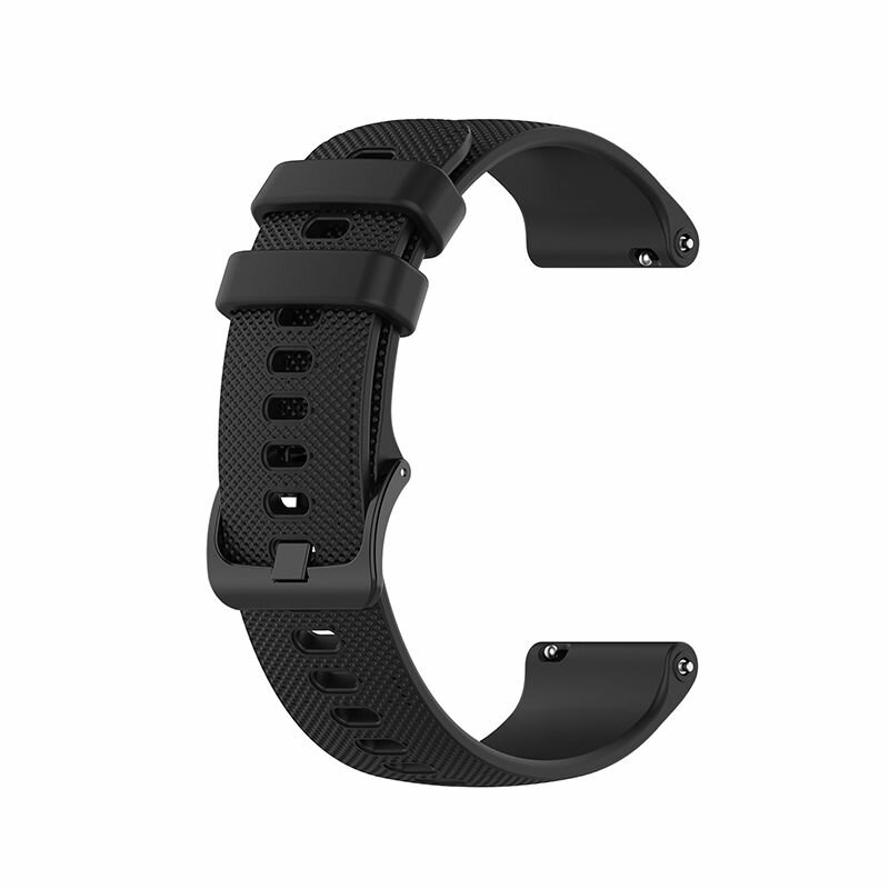 Силиконовый ремешок 20 мм для Polar Ignite/Garmin Vivomove 3, Replacement Smart Watch Band - черный