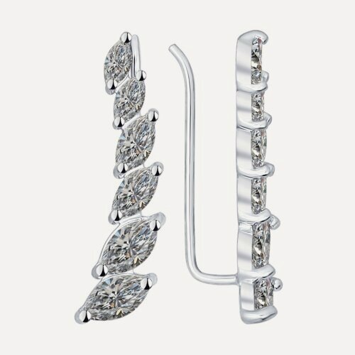 Изображение товара Серьги, серебро, 925 проба, фианит