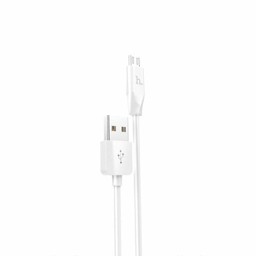 Кабель USB HOCO X1 Rapid, USB - Micro USB, 2.1А, 1м, белый кабель usb hoco x1 rapid usb lightning 2 1а 2 м белый