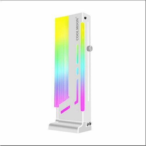 Держатель видеокарты COOLMOON 5V ARGB вертикальный белый 1714₽