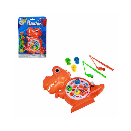 Игроленд игрушка-рыбалка дино заводная пластик магнит 24х165х4см 3 дизайна 500₽