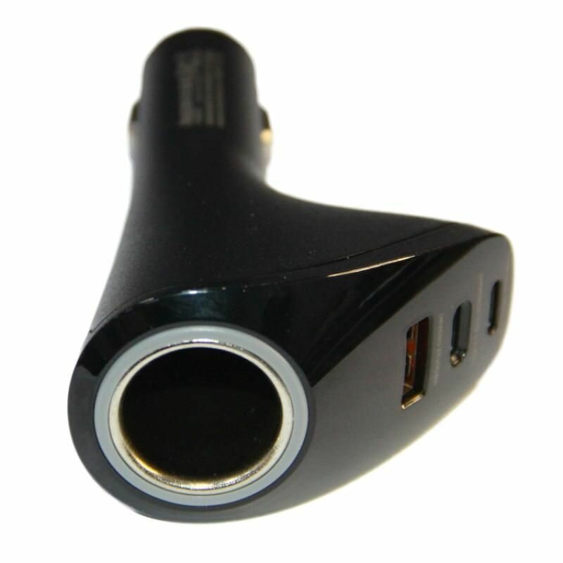 Автомобильное зарядное устройство USB Remax RCC339 (88.5W/2 порта USB -C PD/QC 3.0/разъем прикуривателя/lcd) <черный>
