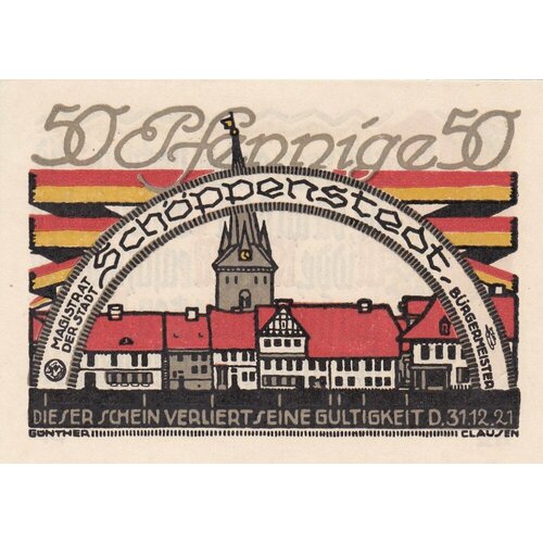 Германия (Веймарская Республика) Шёппенштедт 50 пфеннигов 1921 г. (№5) (2) германия веймарская республика шёппенштедт 50 пфеннигов 1921 г 1 3