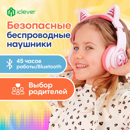 Детские беспроводные наушники с ушками iClever BTH19 270000₽