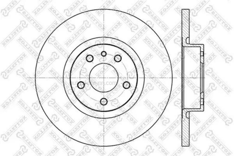 STELLOX 60201017SX 6020-1017-SX_диск тормозной передний!\ Alfa Romeo 156 1.6-1.9JTd 97>