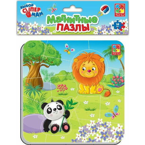 магнитные пазлы мои первые игры – зоопарк vladi toys влади тойз Магнитные пазлы Зоопарк