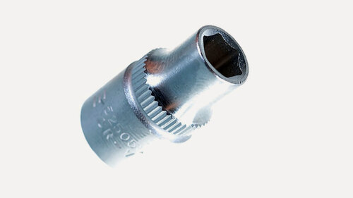 Изображение товара Торцевая головка ROCKFORCE RF-525055, CrV, хромованадиевая, шестигранная, 1/4", 5,5мм