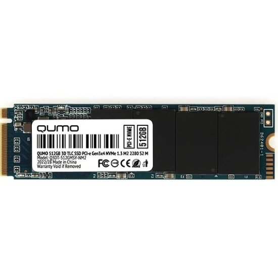 Накопитель SSD Qumo M.2 Novation S2 512GB PCIe 4.0 x4 3D TLC (Q3DT-512GMSY-NM2)