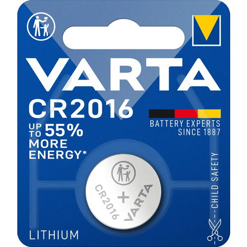 Батарейки Varta ELECTRONICS CR2016 BL1 Lithium 3V (6016) (1/10/100)