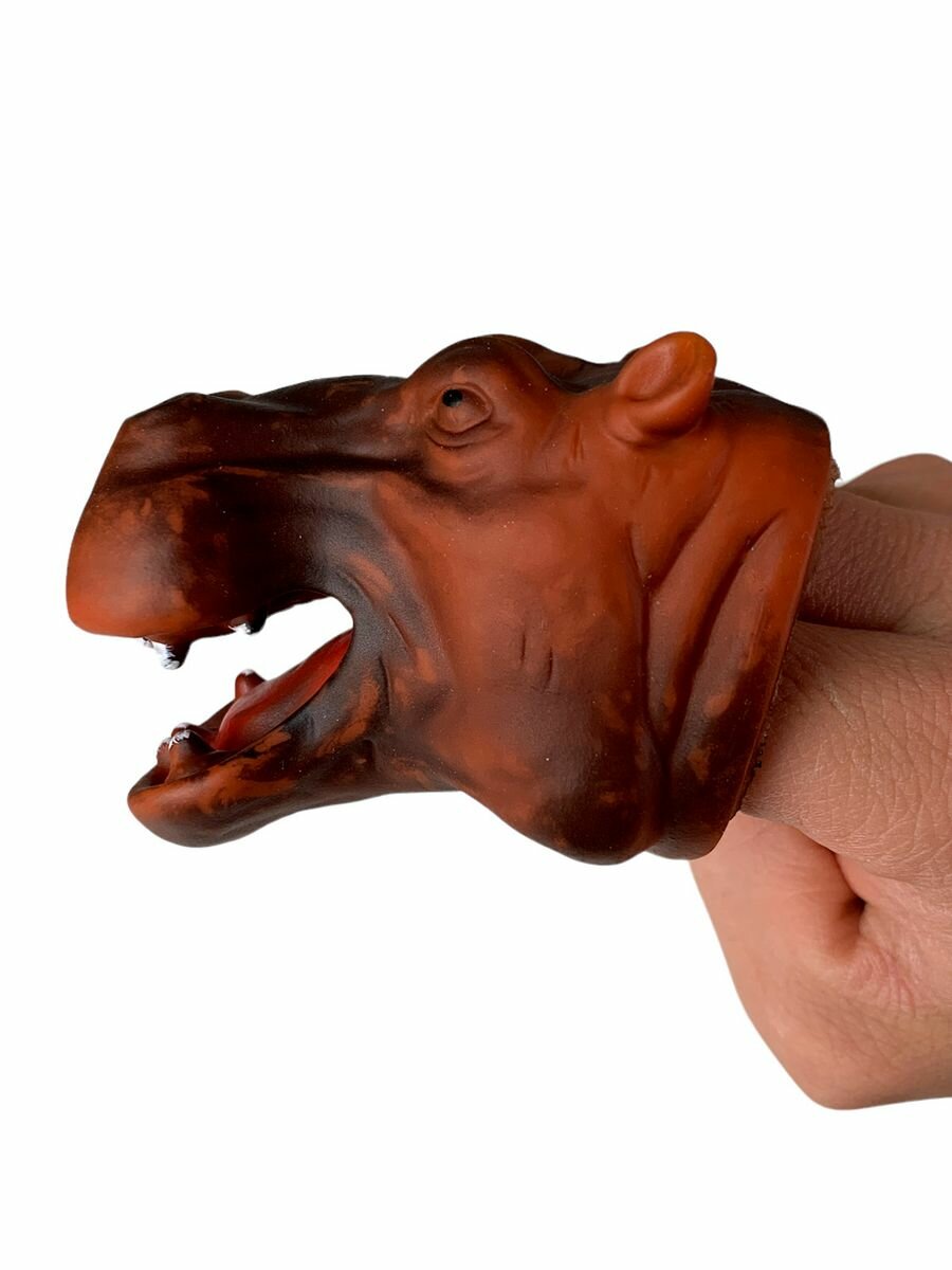 Игрушка животного на руку мини "Бегемот"