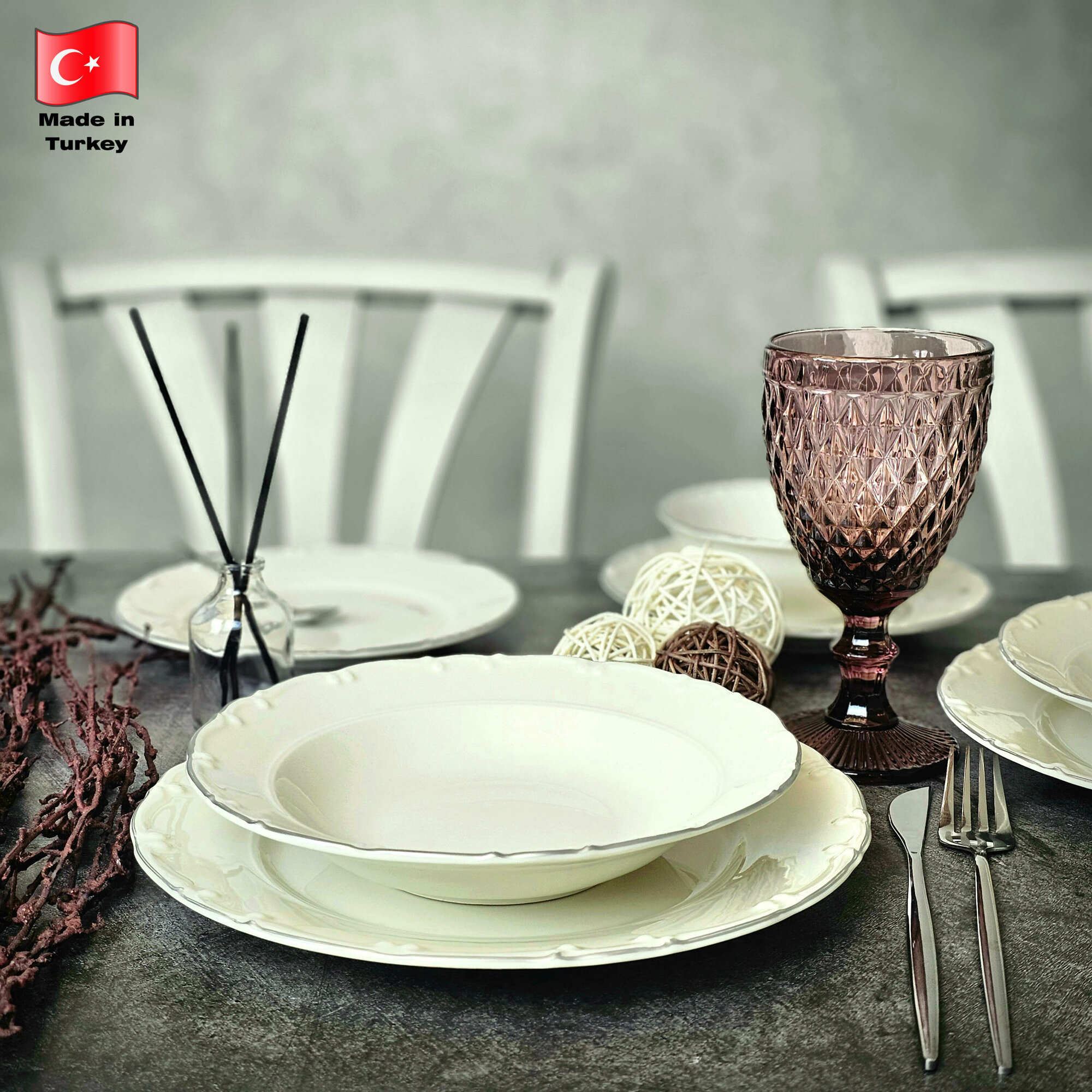 фото Набор столовой посуды ACAR на 6 персон (24 предмета).