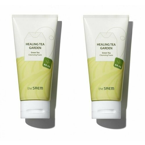 The Saem Пенка увлажняющая очищаюшая с экстрактом зеленого чая Healing Tea Garden Green Tea Cleansing Foam, 150 мл, 2 шт пенка увлажняющая очищаюшая с экстрактом зеленого чая healing tea garden 150 мл