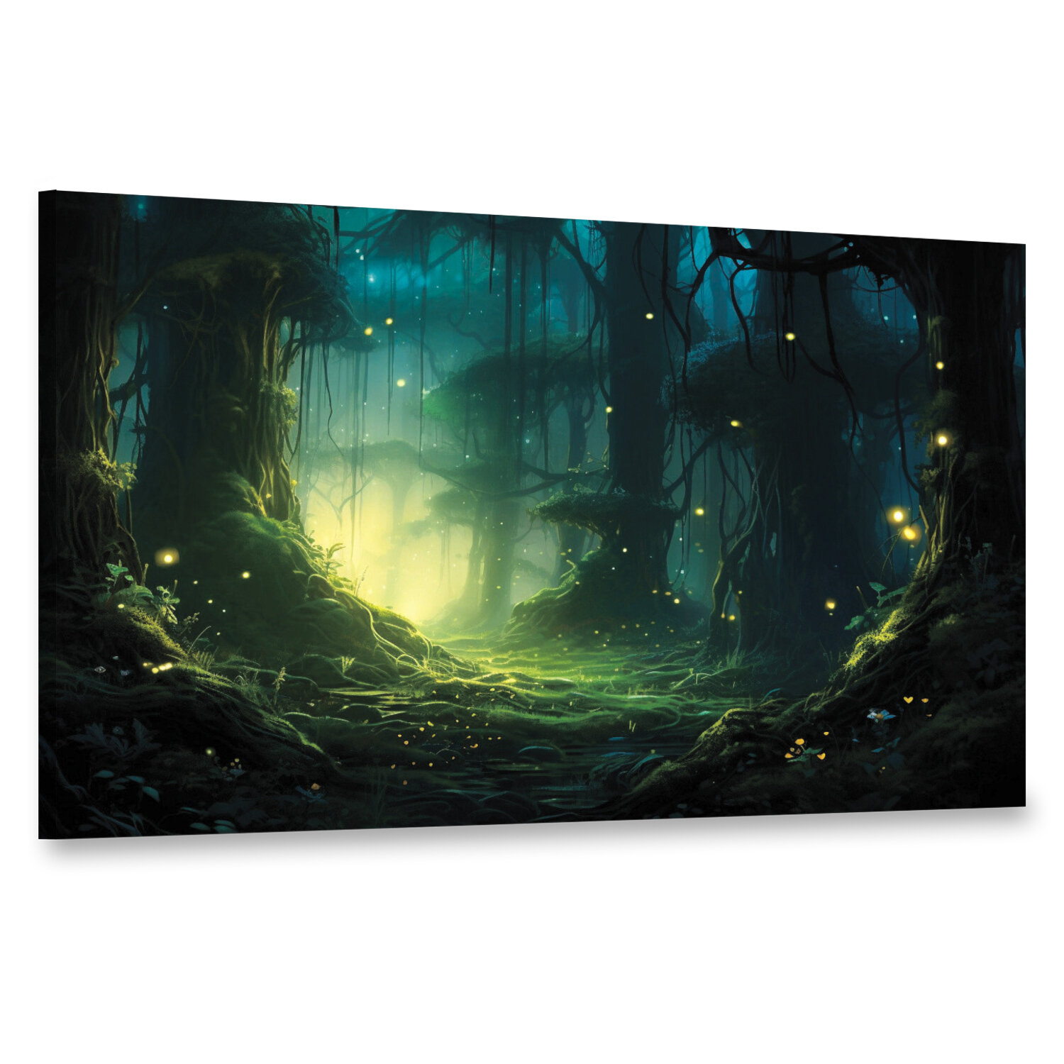 Интерьерная картина 100х60 "лесные огни"