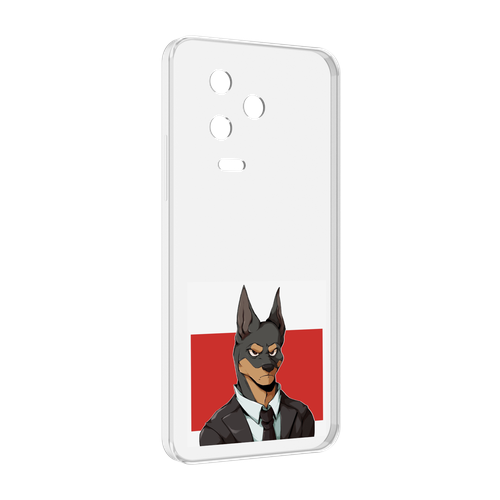 Чехол MyPads офисный работник собака для Infinix Note 12 Pro 4G X676B задняя-панель-накладка-бампер