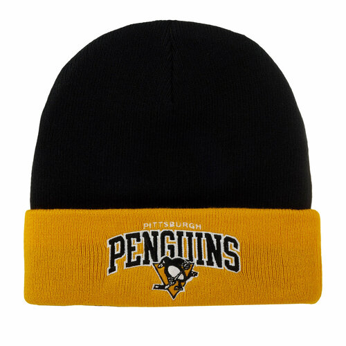 Шапка Mitchell & Ness, размер OneSize, черный бейсболка mitchell ness арт 6hssdx22015 ppeblck pittsburgh penguins nhl черный размер one