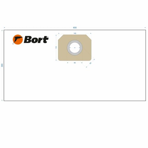 Мешки тканевые для пылесоса Bort BB-07U, 22 л, 5 шт