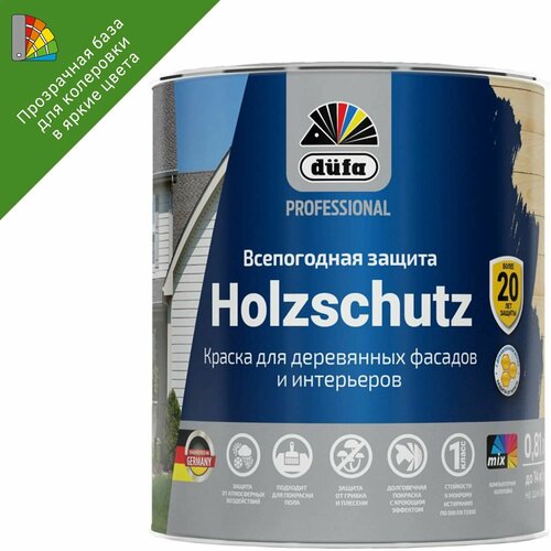 Краска фасадная Dufa Pro Holzschutz Б3 0.81 л цвет прозрачный