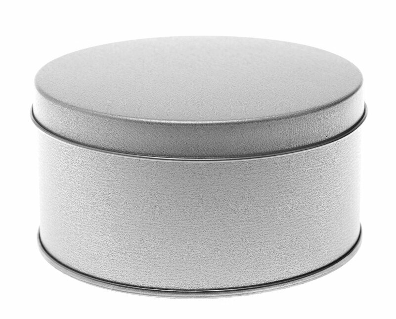 фото Жестяная банка 99 х 53 мм 0.38 л. крышка плоская, шов клепаный (Серебристая)