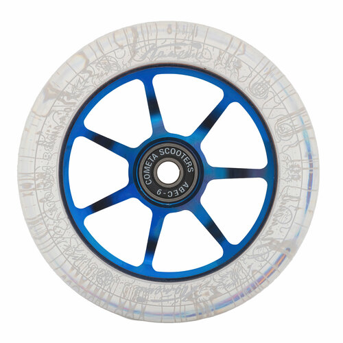 фото Колесо д/сам. комета старт прозрачный / синий хром