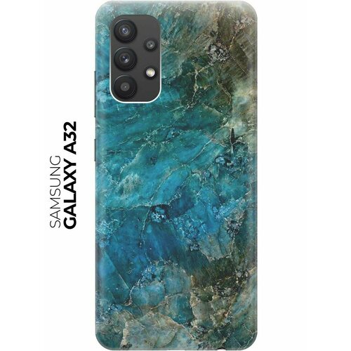 Чехол - накладка ArtColor для Samsung Galaxy A32 с принтом Синий мрамор чехол накладка artcolor для samsung galaxy s10e с принтом синий мрамор