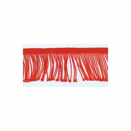 Тесьма - бахрома витая, 60 мм, цвет красный, 25 метров