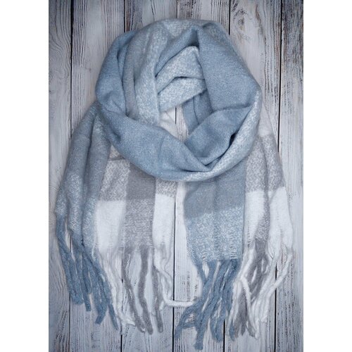 фото Шарф lavantti,190х50 см, one size, белый, серый