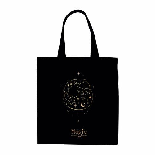 фото Сумка шоппер meshu, фактура тиснение, черный, мультиколор