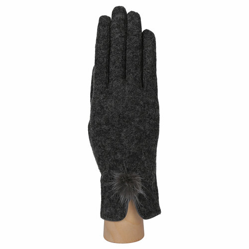 Перчатки FABRETTI, демисезон/зима, шерсть, утепленные, размер 7, серый