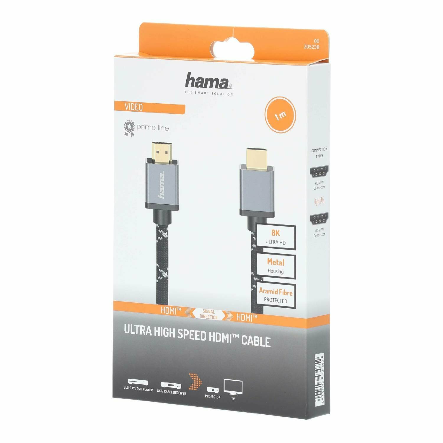 Кабель аудио-видео HAMA , HDMI (m) - HDMI (m) , 1м, GOLD, черный/серый [00205238] - фото №4