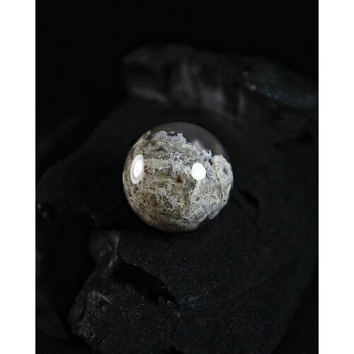 Агат - шар, диаметр 27-29 мм, 1 шт - натуральный камень, самоцвет для декора, интерьера и коллекции
