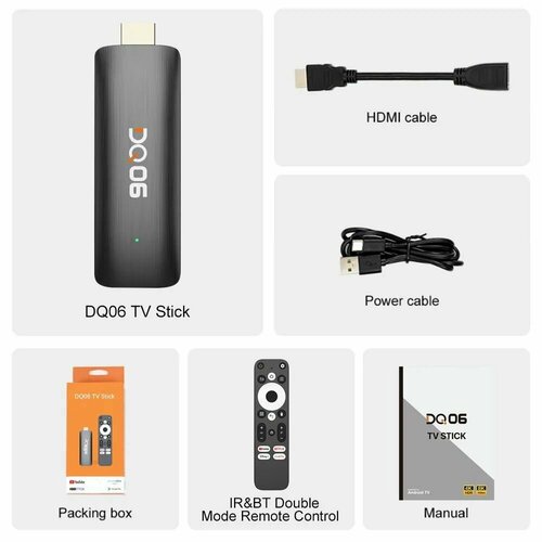 TV-приставка TV Stick DQ06 4K8K 4GB32GB HDMI BT Wi-Fi6 370000₽