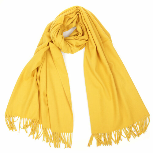 фото Шарф fabretti,180х65 см, one size, желтый
