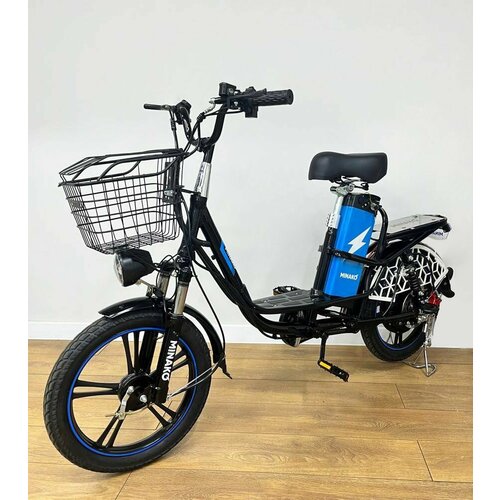 Электровелосипед Minako V8 Pro V30 60V 12AH чёрный Электровелосипед с корзиной Электровелосипед для пожилых Колхозник 70000₽