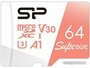Карта памяти 64Gb MicroSD Silicon Power Superior (SP064GBSTXDV3V20)