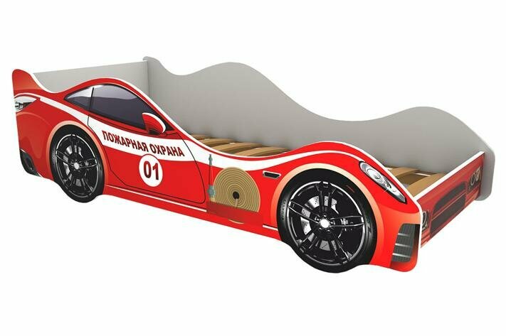фото Кровать Бельмарко Пожарная охрана 160х70 красный