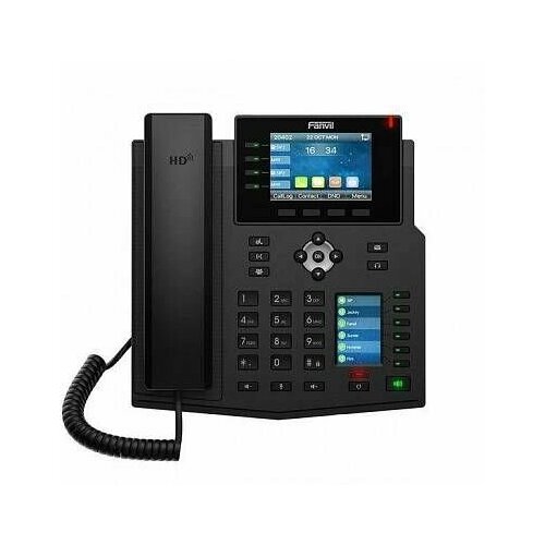 IP-телефон Fanvil X5U, 16 SIP аккаунта, цветной 3,5 дисплей 480x320, конференция на 3 абонента, поддержка POE.