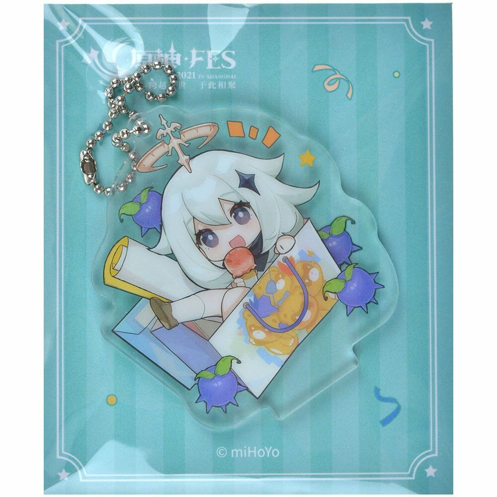 Акриловая фигурка Genshin Fes Chibi Character Standee Strap Paimon ЭМСИ - фото №8