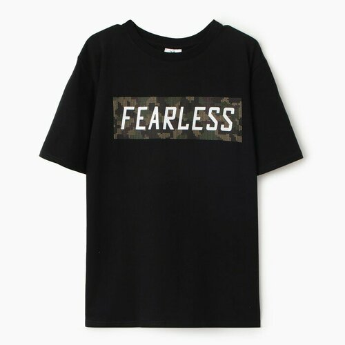 Футболка Текстиль центр, размер 50, черный кружка стеклянная funko frozen 2 fearless mason jar fearless