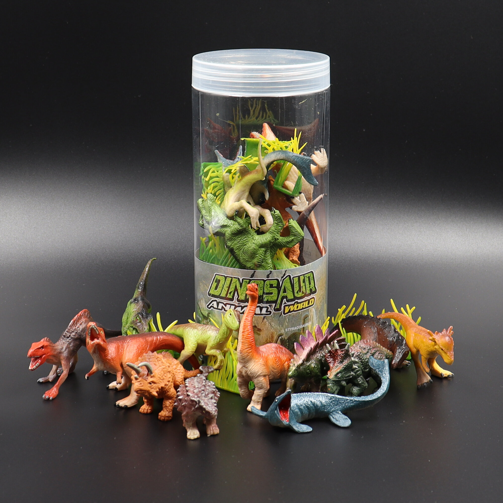 Фигурки животных детский игровой набор Zateyo мини Динозавры, игрушка для детей коллекционная, игровой набор 12 шт.