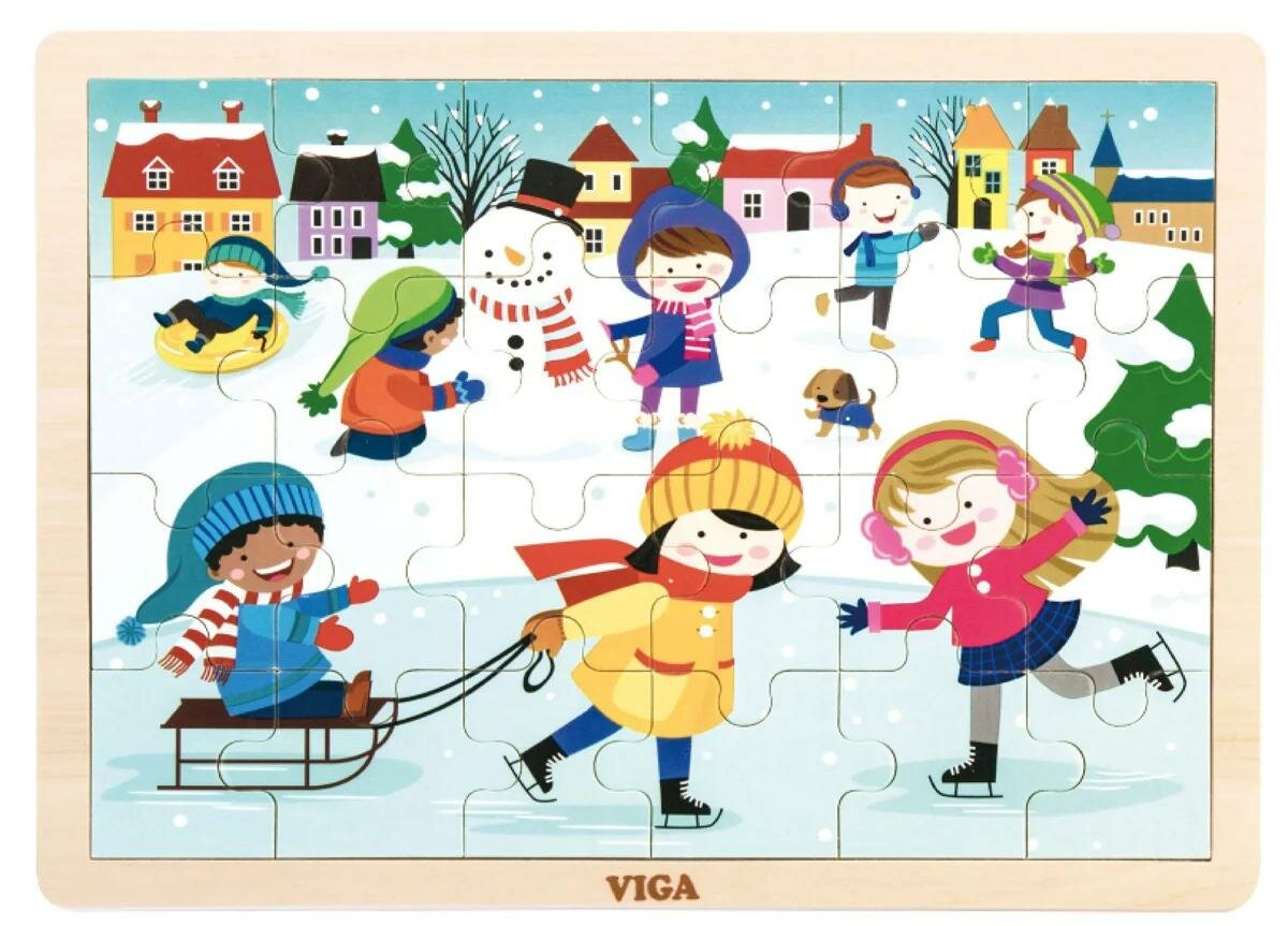 Пазл Viga Toys Времена года Зима (51272) - фото №10