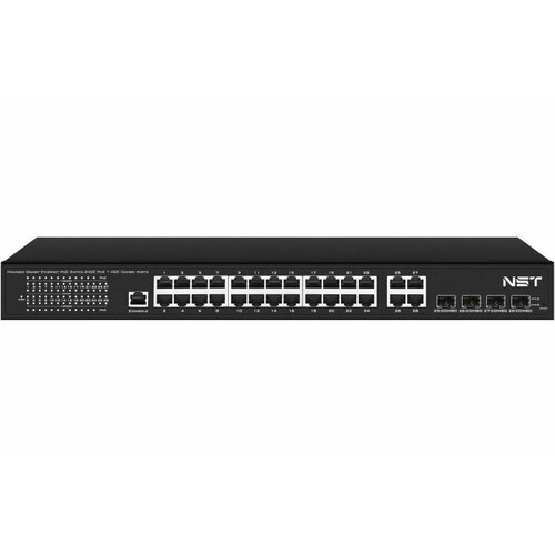 Управляемый L2 PoE коммутатор Gigabit Ethernet на 24 RJ45 PoE 4 x GE Combo Uplink порта Порты 24 x GE 101001000 Base-T с поддержкой PoE IEEE 70754₽