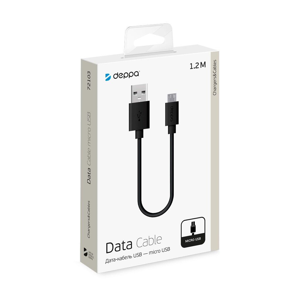 Кабель Deppa Дата-кабель usb — microusb /1.2м/ 72103 (319-199) - фото №12