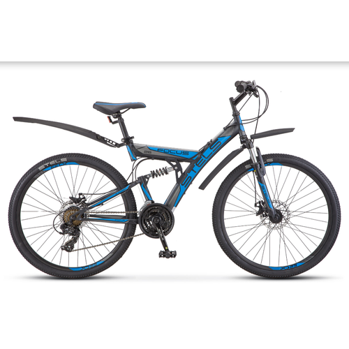 Велосипед 2024 Stels FOCUS MD 21-sp 26 Рост 18 черныйсиний 23990₽